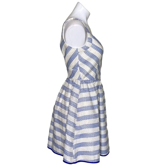 Line & Dot NWT $138 Stripe Stripe Open Back Minidress, Blue White Women's Size S - Picture 6 of 13